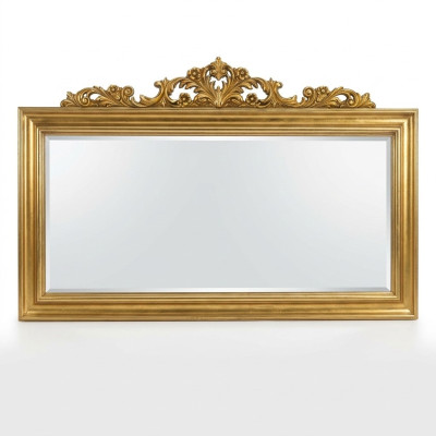 Spiegel Holzrahmen Großer Wandspiegel Luxus Klassischer Designer Barock Rokoko Holz