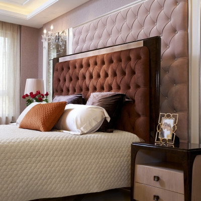 Bett Luxus Polster Design Doppel Betten Hotel Ehe Schlaf Zimmer Textil