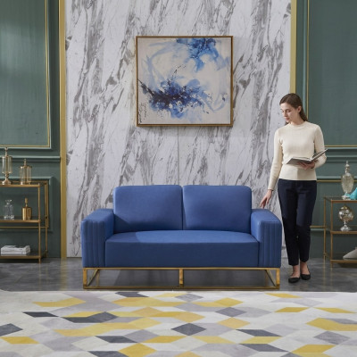 Couch Kunstleder Sofa Edles Design Designer 2 Sitzer Möbel Klassische