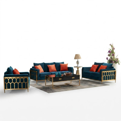 Sofagarnitur 3+2+1 Sitzer Relax Set Design Sofas Polster Couchen Leder
