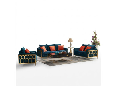 Sofagarnitur 3+2+1 Sitzer Relax Set Design Sofas Polster Couchen Leder