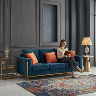 Sofagarnitur 3+2 Sitzer Set Design Sofas Polster Couchen Textil Relax Garnituren