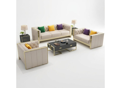 Sofagarnitur 3+2+1 Sitzer Set Design Sofa Polster Couchen Couch Modern Luxus 