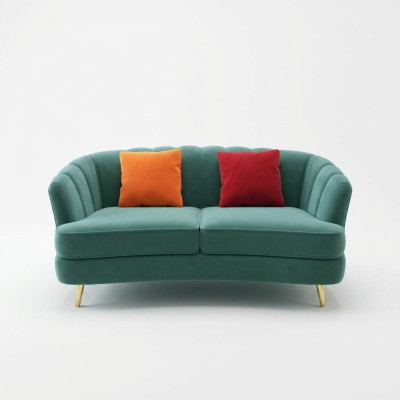 Zweisitzer Sofa 2 Sitzer Design Sofas Polster Moderne Sitz Stoff Textil Couch !