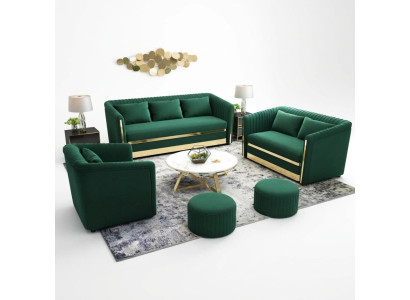 Sofagarnitur Textil Couch Garnituren Design Modern Sofa 3+1 Sitzer Sofas