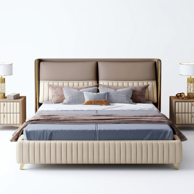 Bett 3 tlg. Schlafzimmer Set Design Modern Luxus Schlafzimmer Nachttisch