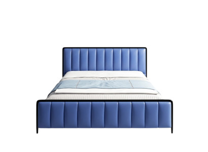 Design Doppelbett Lederbett Betten Bett Leder Schlafzimmer Polster Ehe 180x200