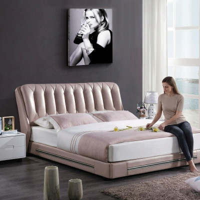 Klassischer Englischer Stil Bett Doppel Textil Moderne Betten 180x200cm