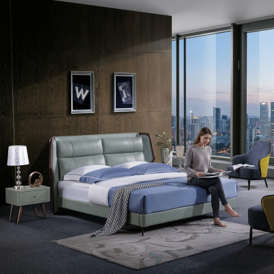 Bett Polster Design Luxus Doppel Hotel Betten Schlaf Zimmer Holz Neu 180x200cm