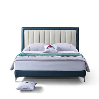 Leder Bett Polster Design Luxus Doppel Hotel Ehe Betten Deko Holz Schlaf