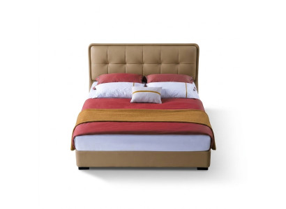 Klassisches Schlafzimmer Bett Weiß Textil Betten Leder Polster Doppel 180x200cm
