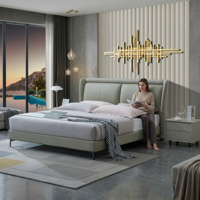 Luxus Bett Polster Design Doppel Betten Ehe Hotel Schlaf Zimmer Textil