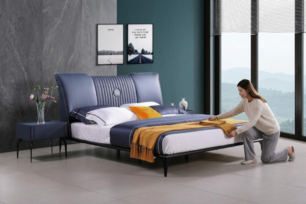 Bett Polster Design Luxus Doppel Hotel Betten. Ehe Schlaf Zimmer Leder