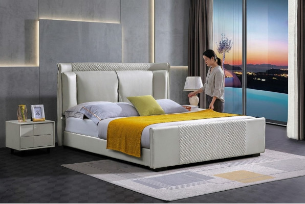 Polsterbett Betten Bett Polster Designer Hotel Doppel Luxus Deko Design