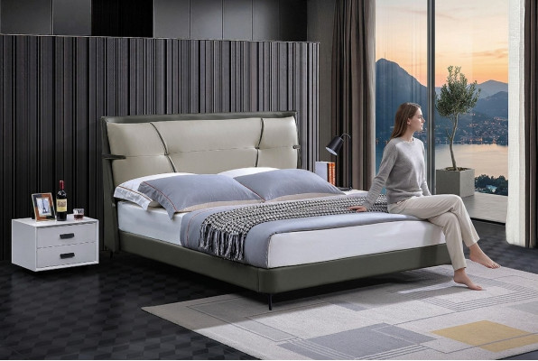 Luxus Möbel Betten Doppelbett Schlafzimmer Doppel Bett Beige Hotel Einrichtung