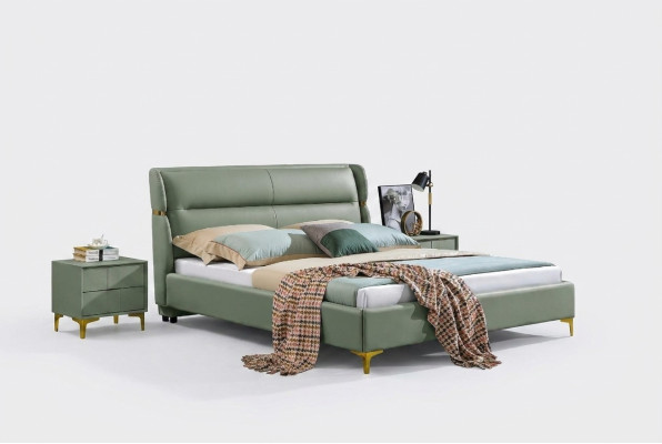 Bett Polster Design Luxus Doppel Hotel Betten Schlaf Zimmer Luxus Grün