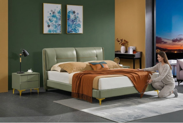 Leder Bett Polster Design Luxus Doppel Hotel Schlaf Zimmer Betten Design
