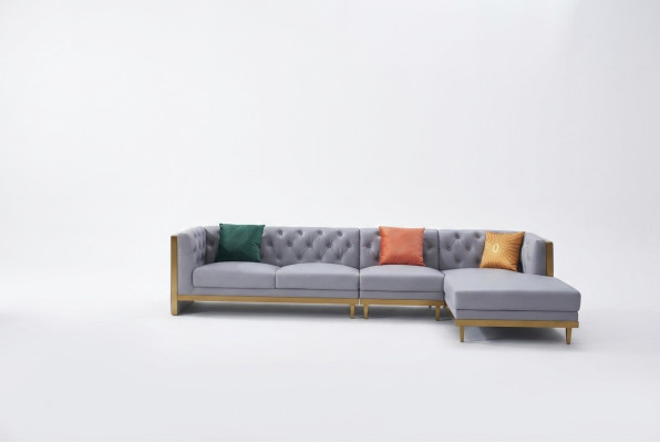 Wohnlandschaft Ecksofa L-Form Couch Sitz Polster Set Garnitur Sofa Luxus Möbel