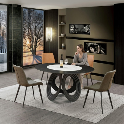 Runder Essttisch Tisch 135cm Metall Rund Konferenz Moderne Tische