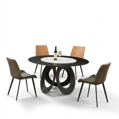 Runder Essttisch Tisch 135cm Metall Rund Konferenz Moderne Tische