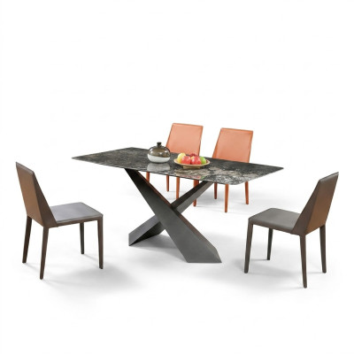 x Beine Säulen Tisch Esszimmer Tische 180x90 Luxus Design Möbel Marmor