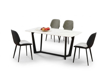 Säulen Tisch Luxus Tische Esszimmer Möbel Komplette Garnitur 5 tlg.