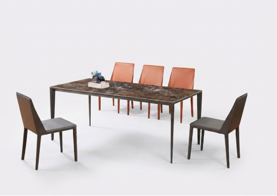 Luxus Esstisch - Tisch Esszimmer Möbel Metall Marmor Optik Design Tisch