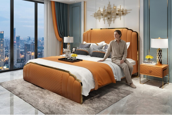 Bett Polster Design Luxus Hotel Doppel Betten Ehe Schlaf Zimmer 180x200cm