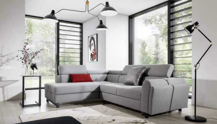 Wohnlandschaft Ecksofa L Form Sessel Set Garnitur Modern Sofa Textil Sitz Ecke