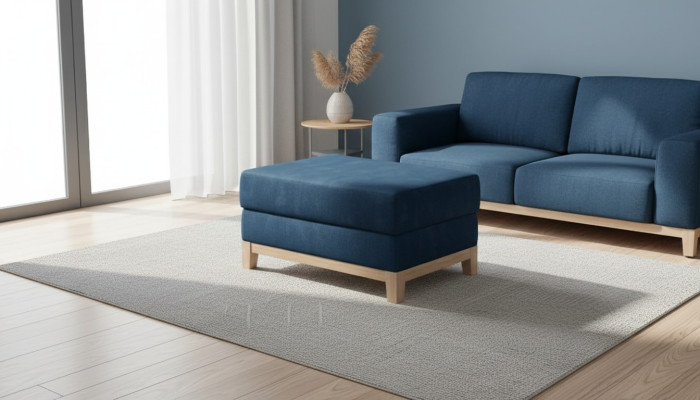 Ottomane Fußhocker Sitzhocker Sitzpouf Wohnzimmer Designer Hocker Polster Bank