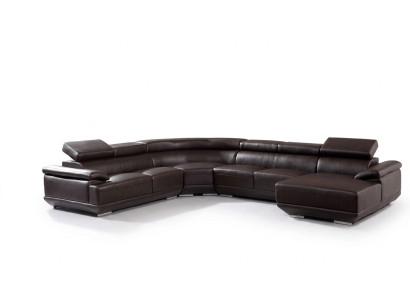 Wohnlandschaft Ecksofa Ledersofa mit USB,Sofa Couch Polster Sitz Eck Garnitur