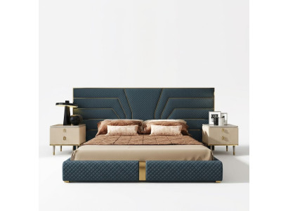 Designer Bett 180x200 Leder Textil Betten Doppel Schlaf Zimmer Luxus