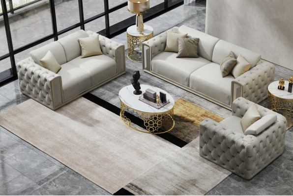 Sofagarnitur 3+2+1 Sitzer Klassischer Couchen Wohnlandschaft Sofas Polster