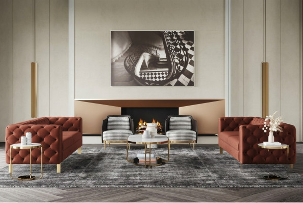 Sofagarnitur Set Sitz Polster 4tlg. Wohnzimmer Set Couchen Luxus