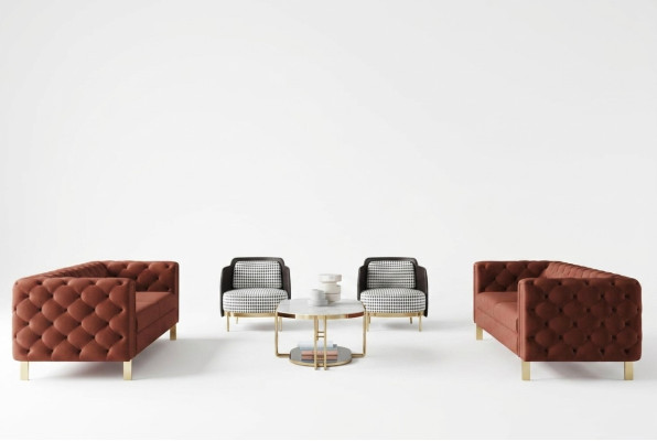 Sofagarnitur Set Sitz Polster 4tlg. Wohnzimmer Set Couchen Luxus