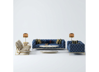 Ledersofa Sofagarnitur 3+2 Sitzer Set Garnitur Polstersofa Couch Sofa Couch