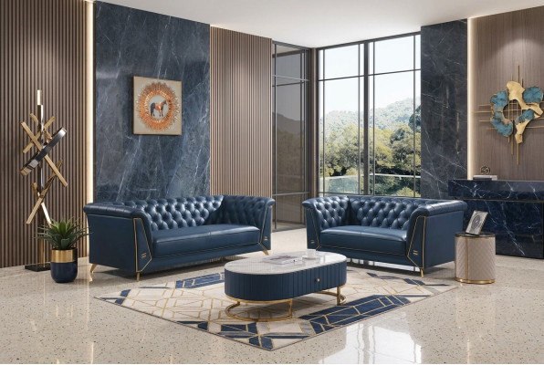 Luxus Chesterfield Sofagarnitur 3+2 Sitzer Couchtisch Möbel Couch