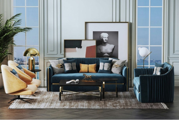 Sofagarnitur 3+2 Sitzer Set Design Sofa Polster Deko Couchen Couch Modern
