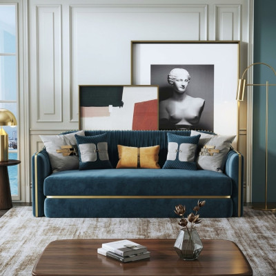 Design Textil Edelstahl Big 3 Sitzer Couch Leder Stoff Sofas Couchen Möbe
