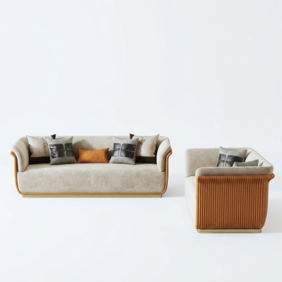 Moderne Sofagarnitur 3+2 Sitzer Sitzgruppe Leder Couchen 2tlg. Set