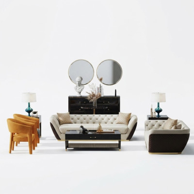 Sofagarnitur Garnituren Set Design Sofas Polster Couchen 3 + 2 Sitz