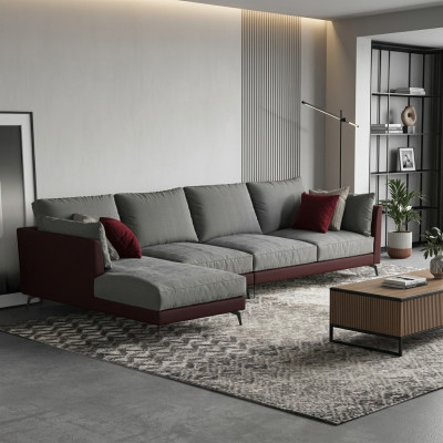 Couch Ecksofa L-Form Wohnlandschaft Sofa Polster Garnitur Stoff Sofas Möbel
