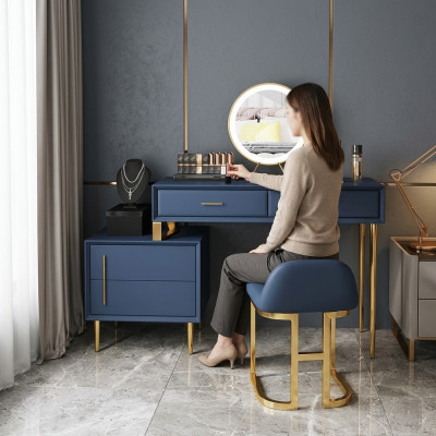Schminktisch Spiegel Hocker Komplett Deko Set Kommode Schlafzimmer Neu