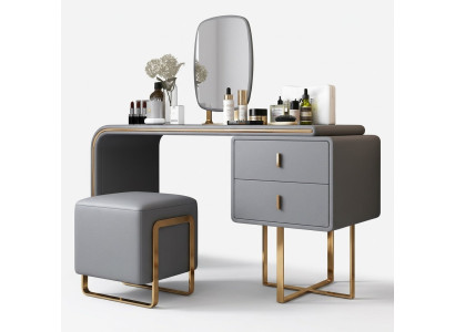 Klassischer Schminktisch. Spiegel Luxus Konsole Kommode Schlafzimmer