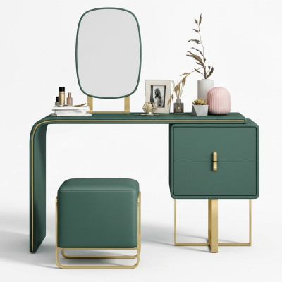 Schminktisch mit Spiegel Luxus Konsole Kommode Schlafzimmer Neu 2tlg