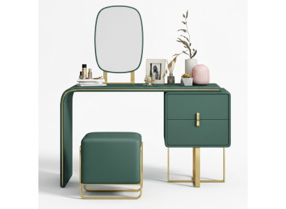 Schminktisch mit Spiegel Luxus Konsole Kommode Schlafzimmer Neu 2tlg