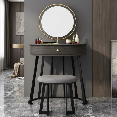 Schminktisch Spiegel Stuhl Luxus Konsole Kommode Schlafzimmer 2tlg.