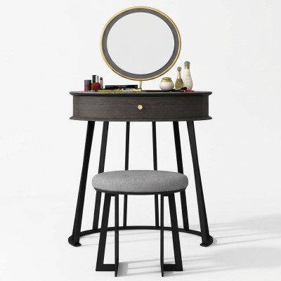 Schminktisch Spiegel Stuhl Luxus Konsole Kommode Schlafzimmer 2tlg.