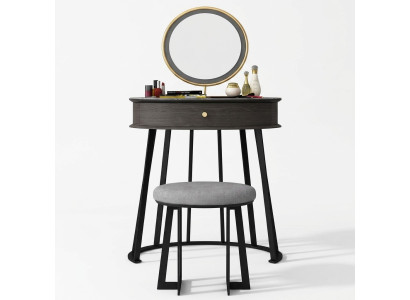 Schminktisch Spiegel Stuhl Luxus Konsole Kommode Schlafzimmer 2tlg.
