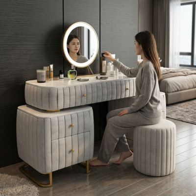 Schminktisch Spiegel Hocker Komplett Kommode Schlafzimmer Luxusmöbel